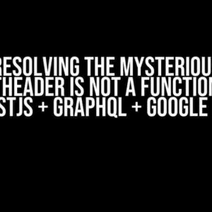 Resolving the Mysterious “res.setHeader is not a function” Error in NestJS + GraphQL + Google Login